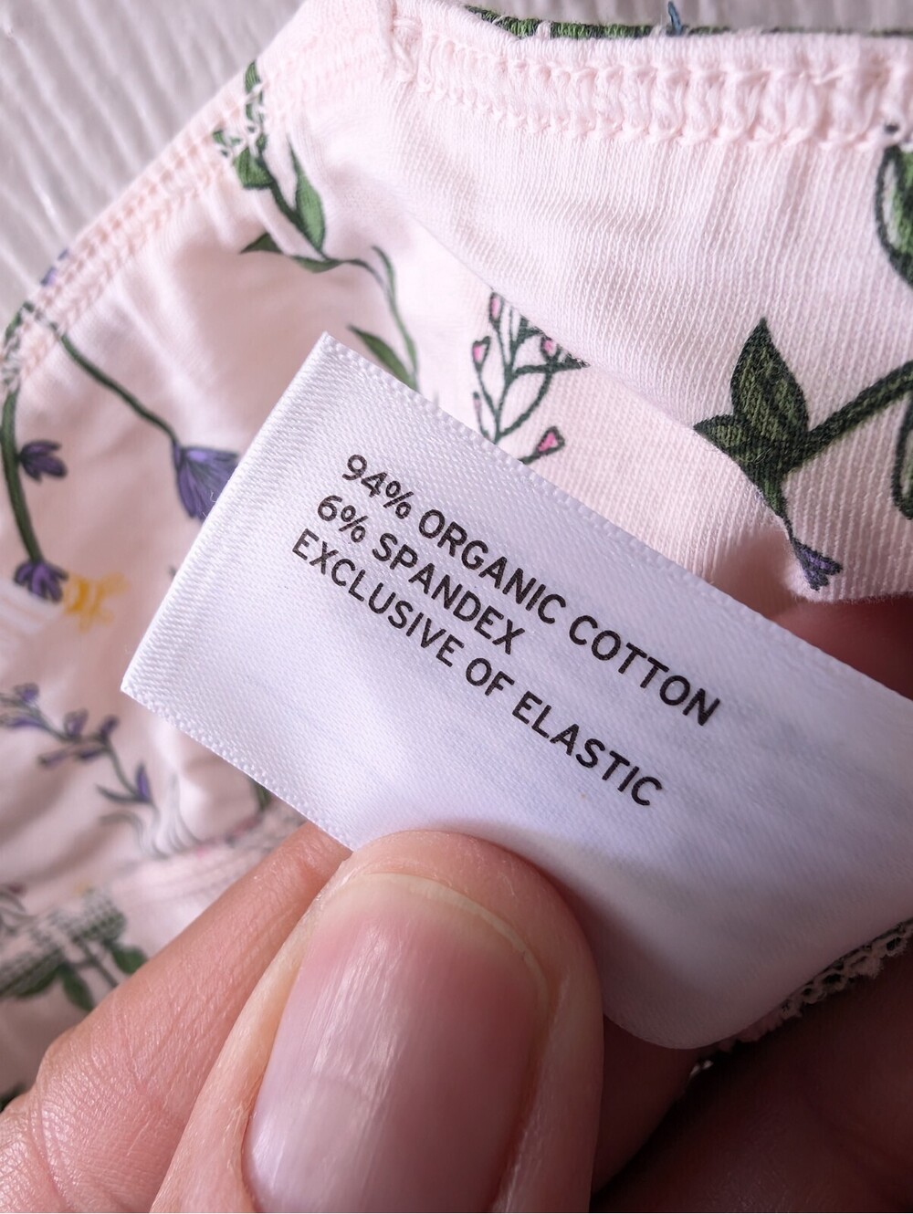 Duluth Trading Organic Cotton Bralette Bra Floral Wildflowers Women's Size XL - Picture 5 of 6